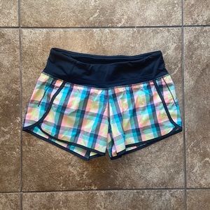 multi colored lulu lemon shorts
